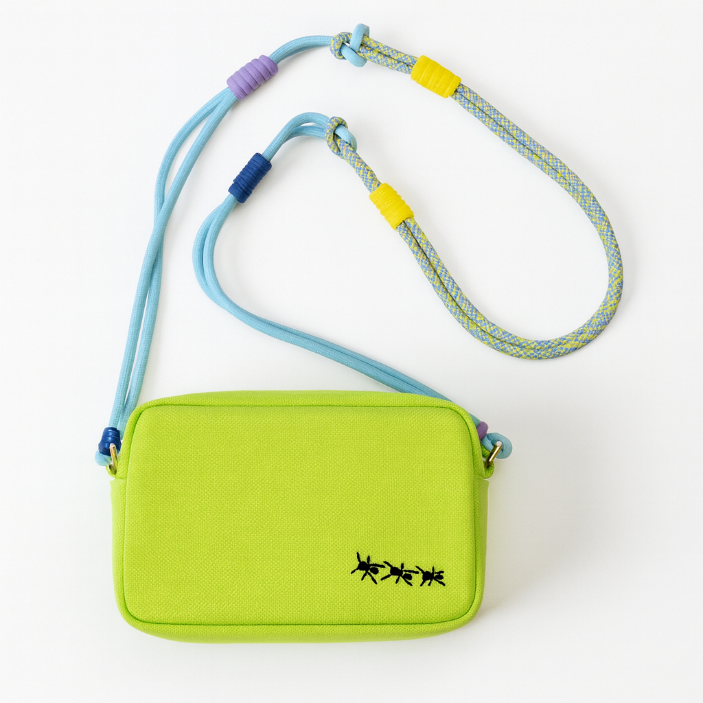 Mini Embroidered Canvas Crossbody Camera Bag