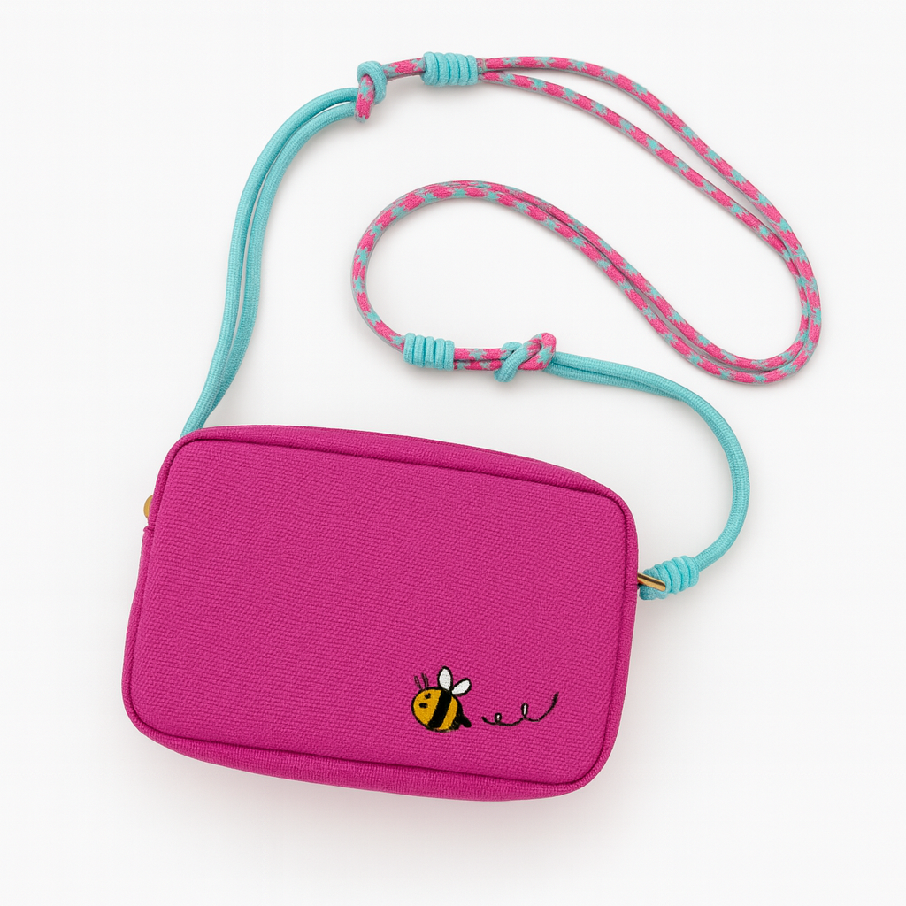Mini Embroidered Canvas Crossbody Camera Bag