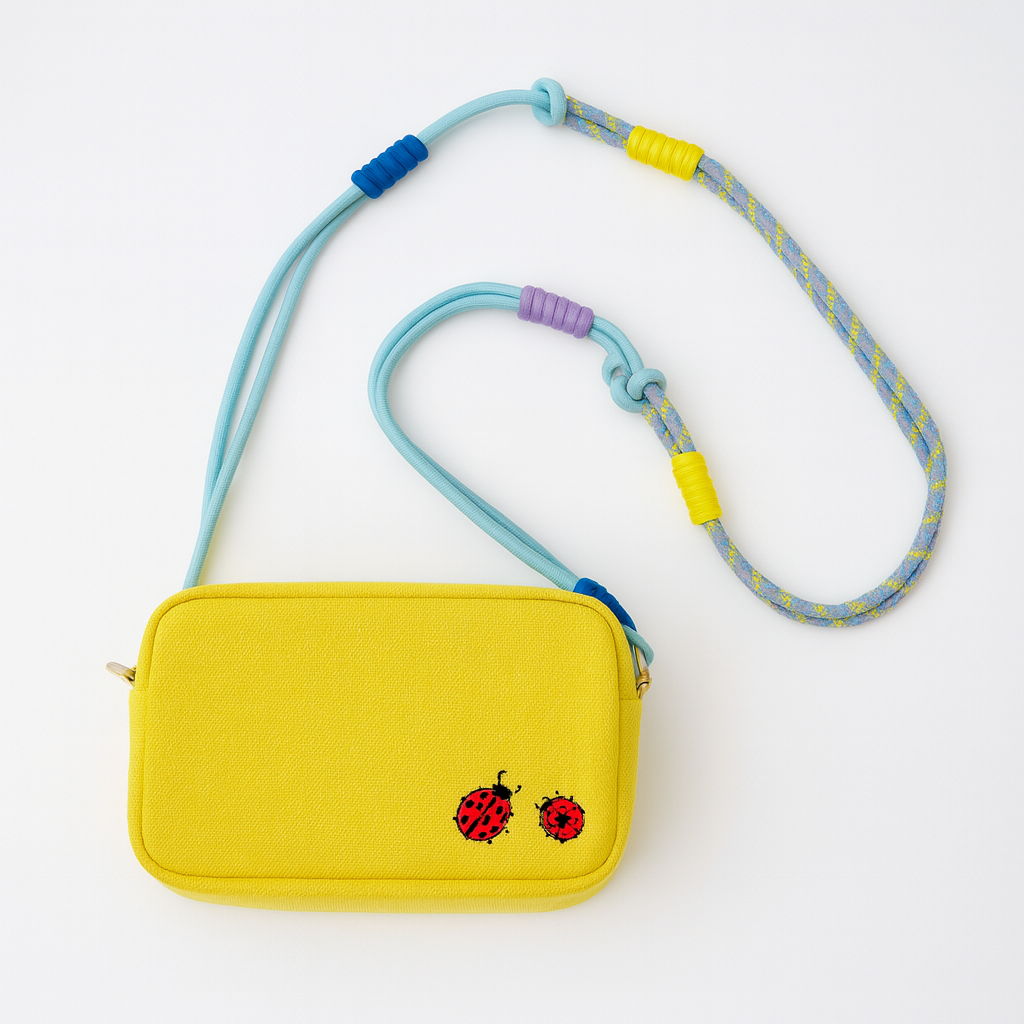 Mini Embroidered Canvas Crossbody Camera Bag